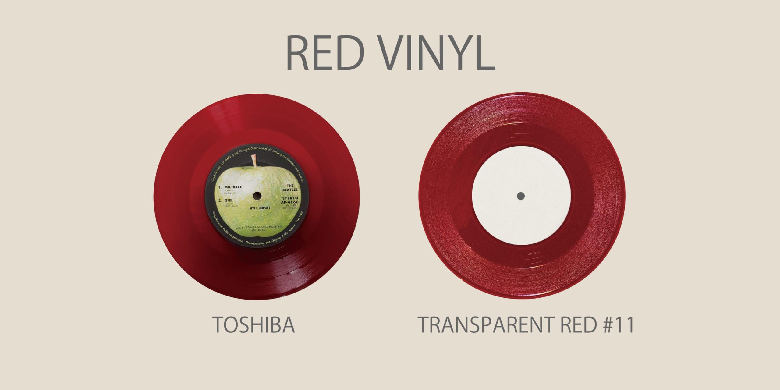 レコードの赤盤について | レコードプレス (アナログレコードプレス