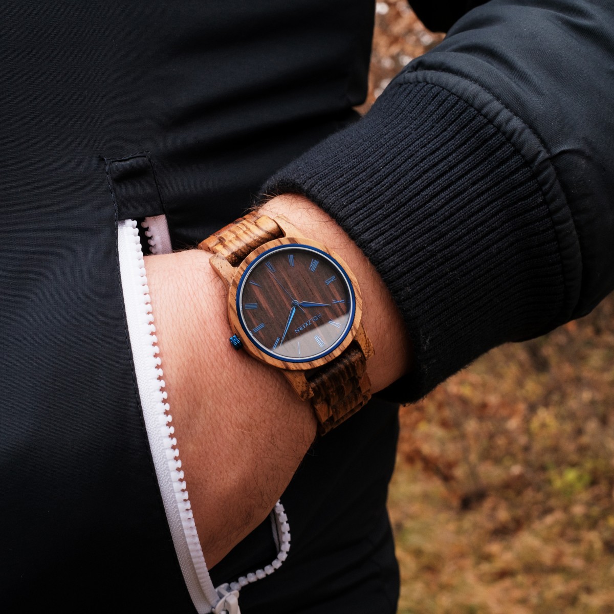 Fall Morning (Zebrawood/Wenge) | Holzkern Wood Watches