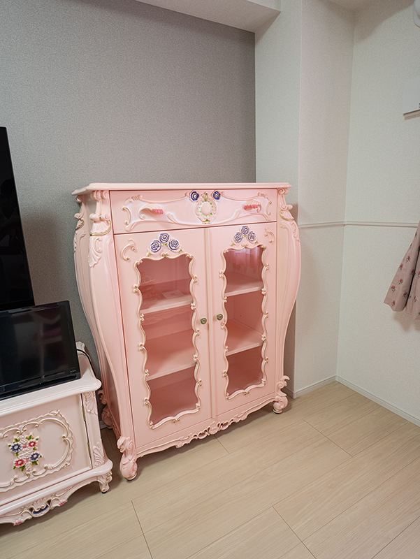 ロココ調 チェスト W55cm ピンクローズ｜姫系家具/プリンセス家具なら
