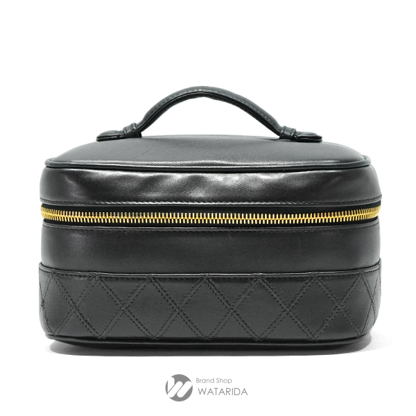 シャネル CHANEL ビコローレ バニティ バッグ ラムスキン ブラック