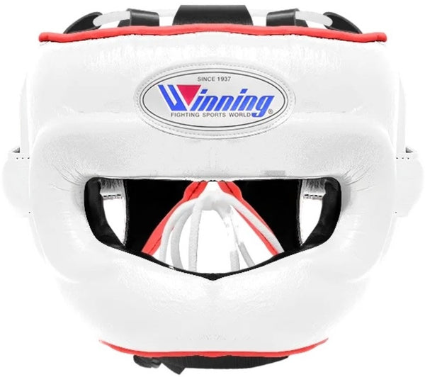 Winning Full Face Headgear - White · Red – WJapan Boxing