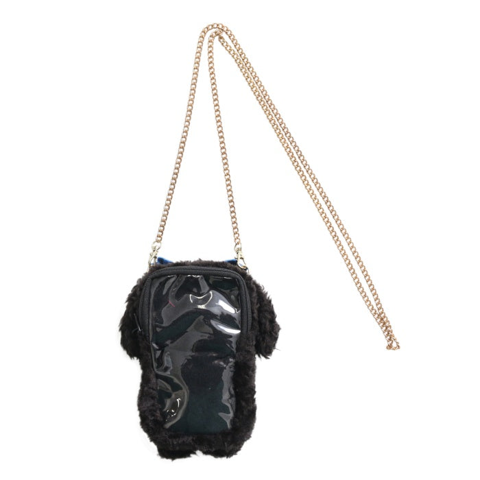 USED】もしもしうさくみゃちゃんスマホポーチ（黒×紺リボン） | BABY