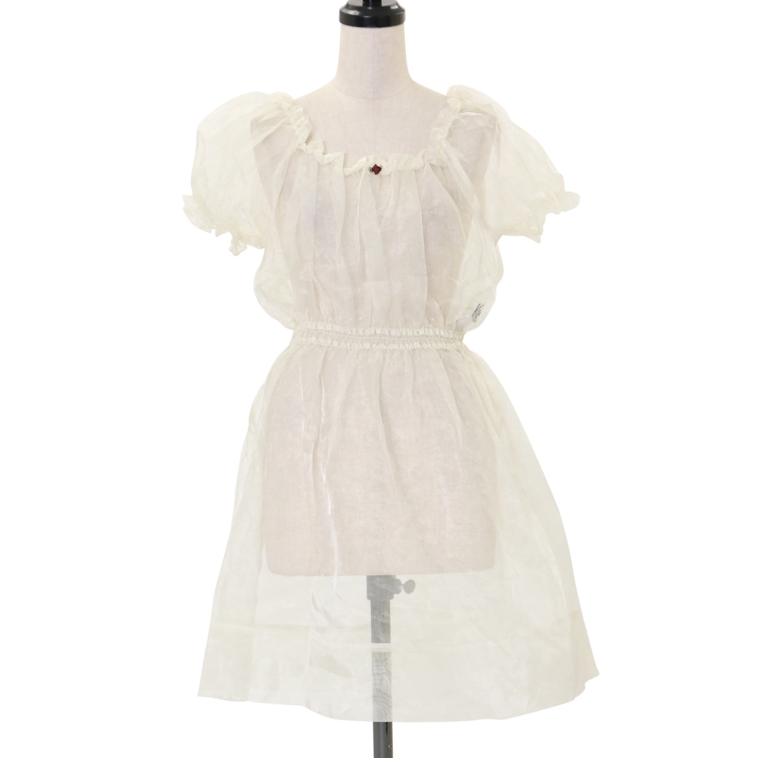 Katie ホワイト シースルー ワンピース