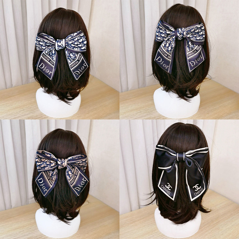 シャネル ヘアアクセサリー バレッタ 気質 リボン DIOR 大きヘアピン
