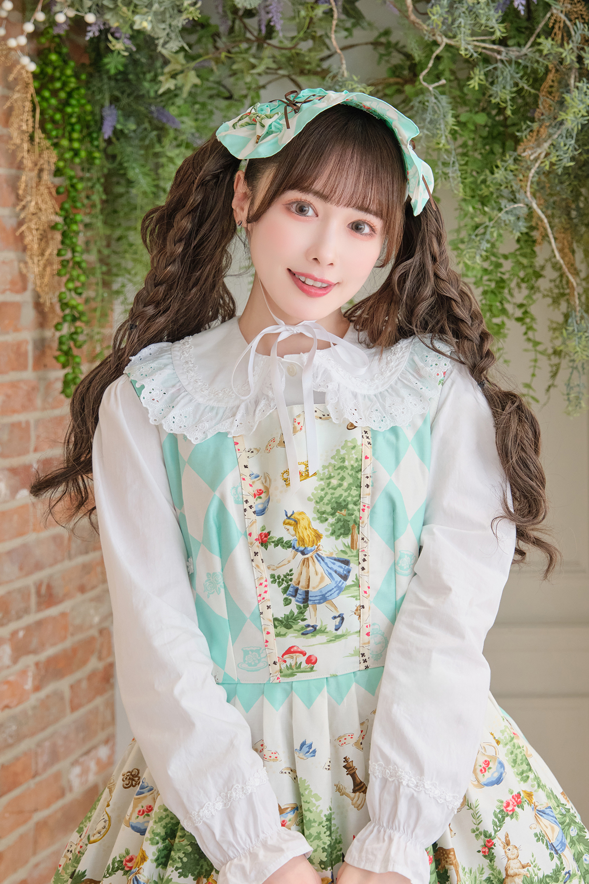 アリスレベッカジャンパースカート+ヘッドドレス(チョコミント)｜東京