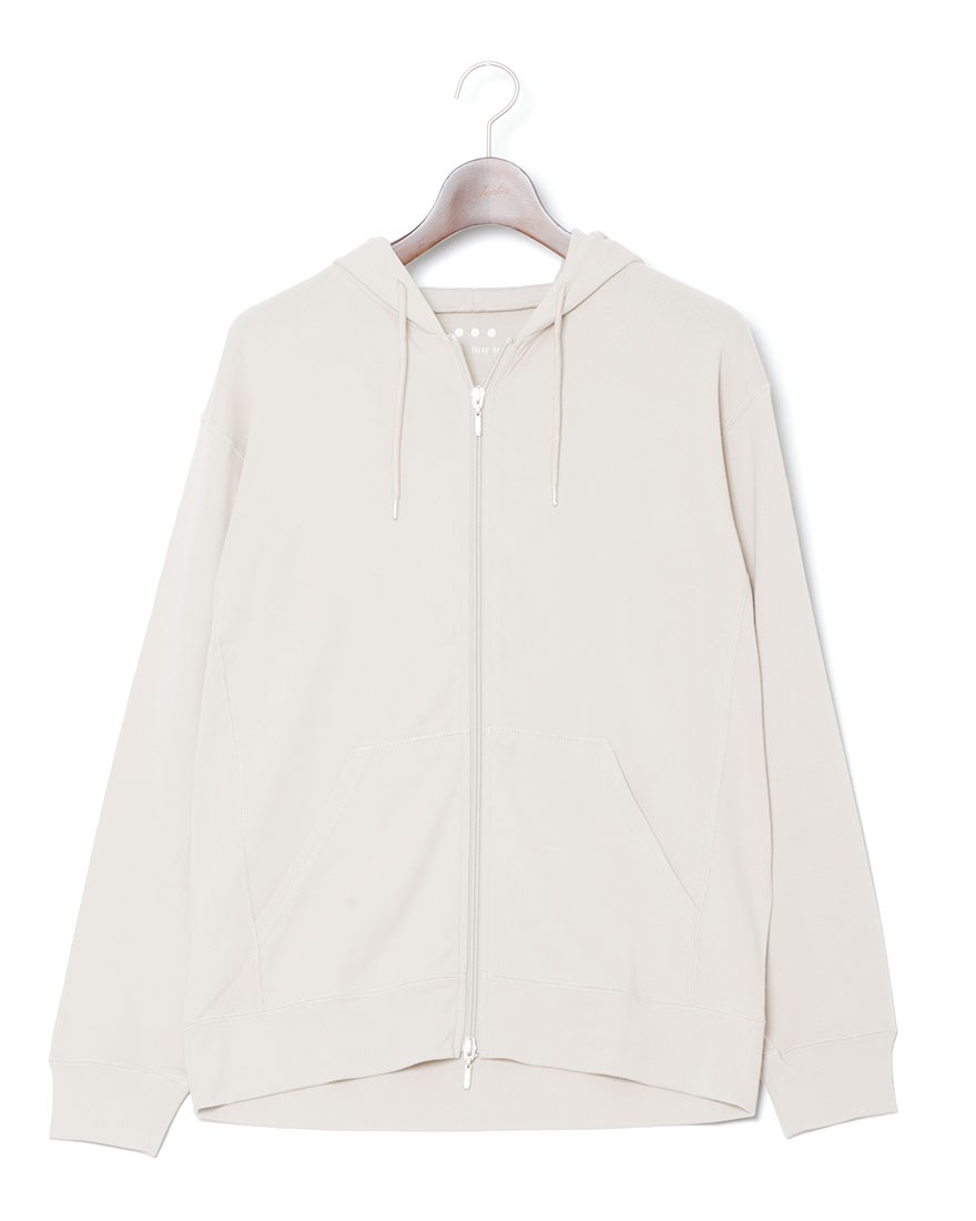オーガニックコットンニット ダブルジップパーカー【New Daniel