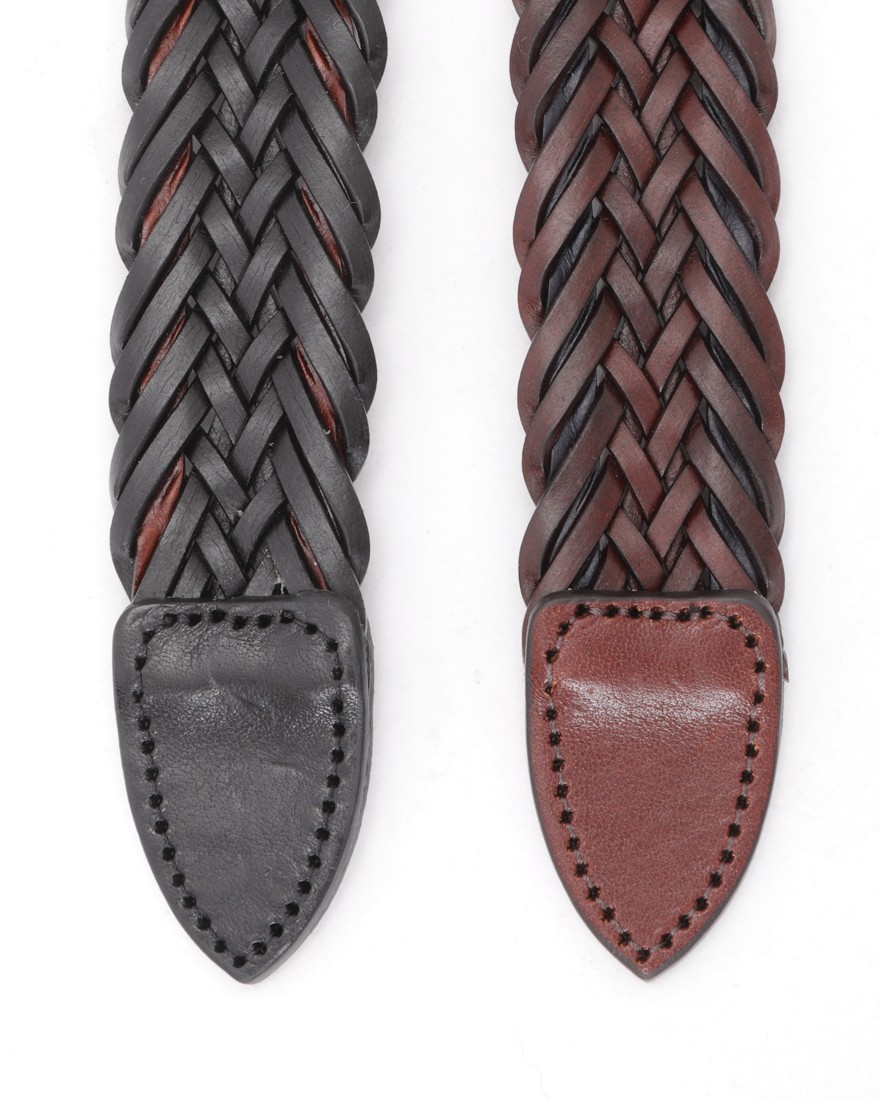 カラーカーフレザー編込 メッシュベルト｜Saddler's（サドラーズ