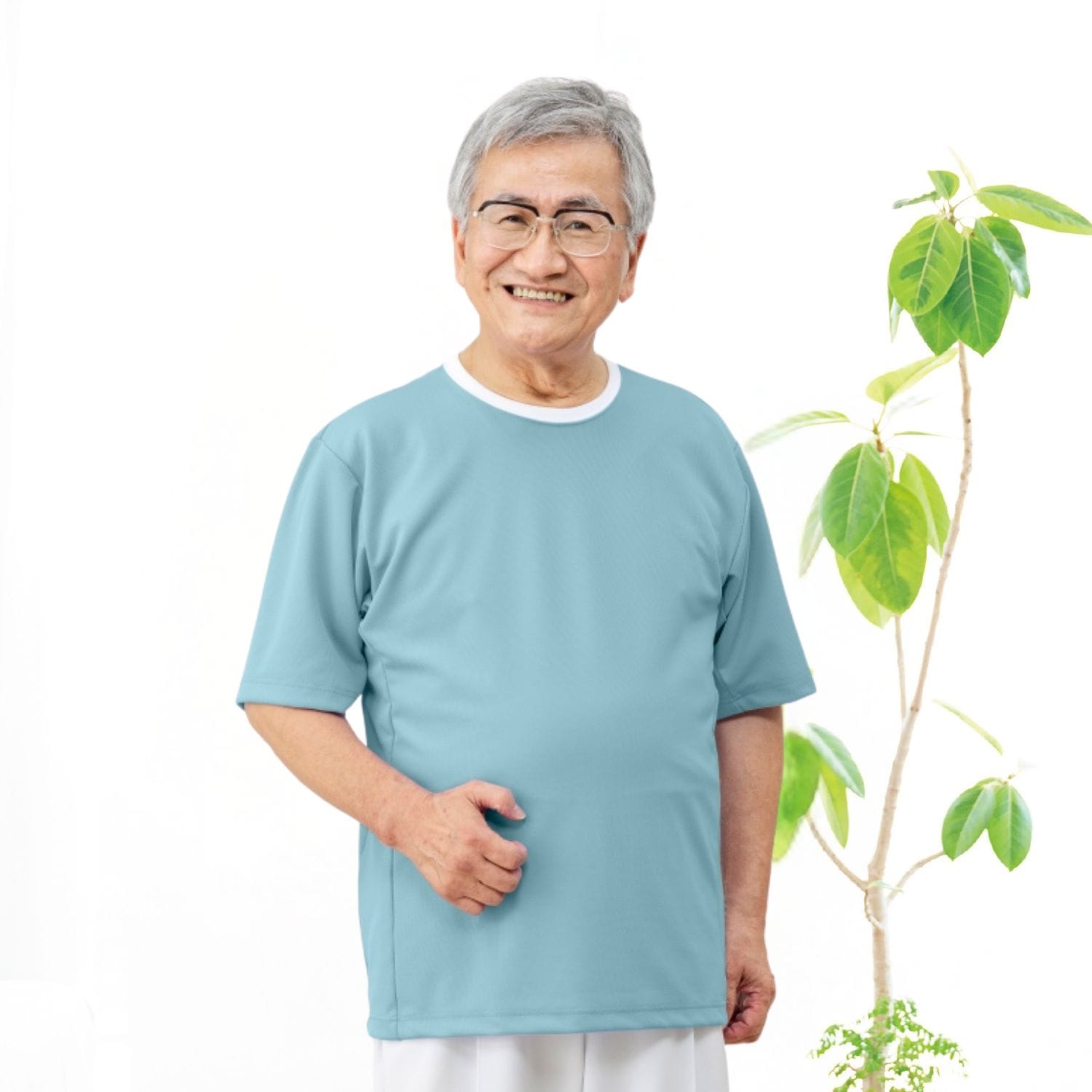 品番： CR817 】 男女兼用 Tシャツ 高齢者ウエア パジャマ 夏用 腕が