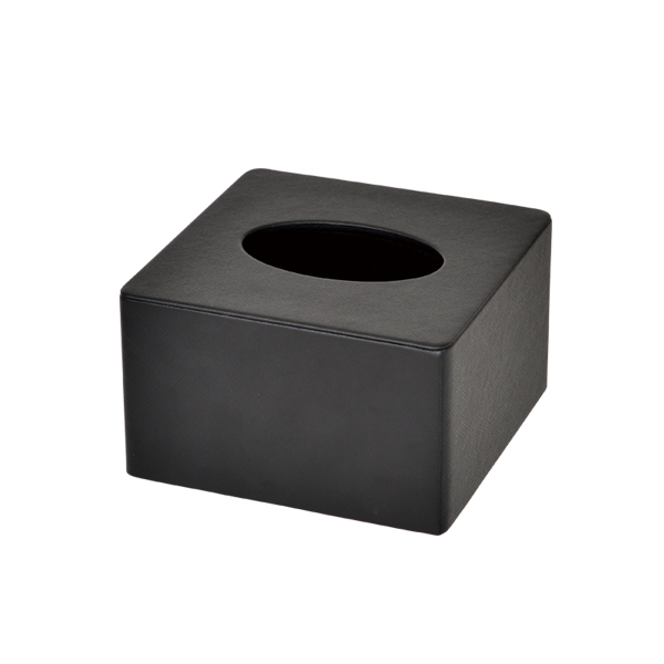 ティッシュボックス スクエア HG03BK ブラック 店舗用品 運営備品