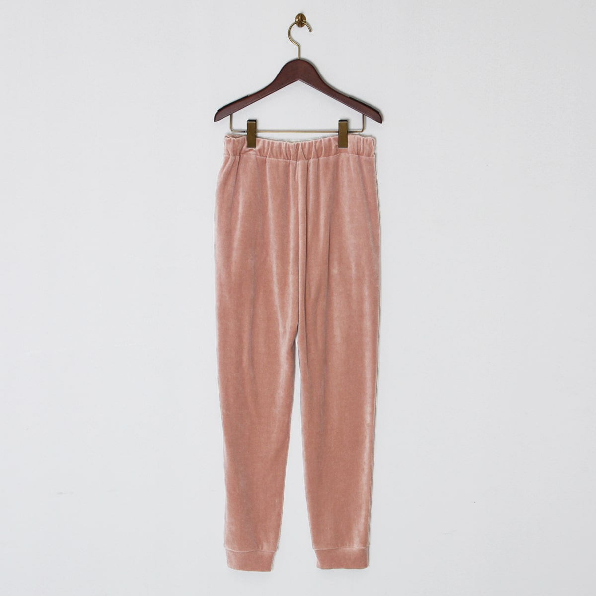 オーガニックコットンベロア レディースパンツ(FREE チャコールグレー