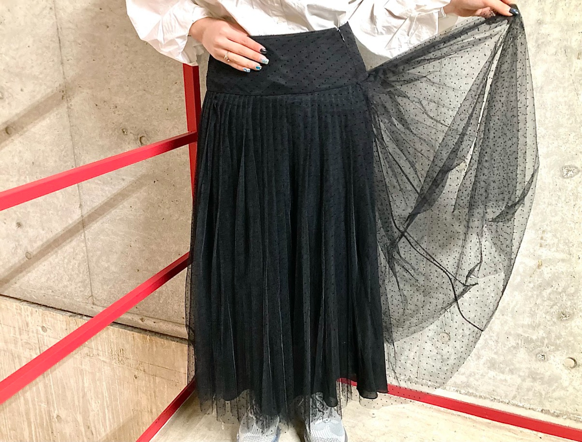 Christian Dior/クリスチャンディオール】プリーツレーススカートを