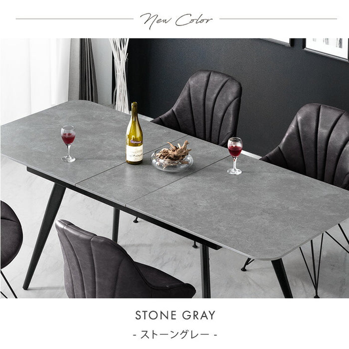 幅150 180］【玄関渡し】セラミック 伸長式 ダイニングセット 5点