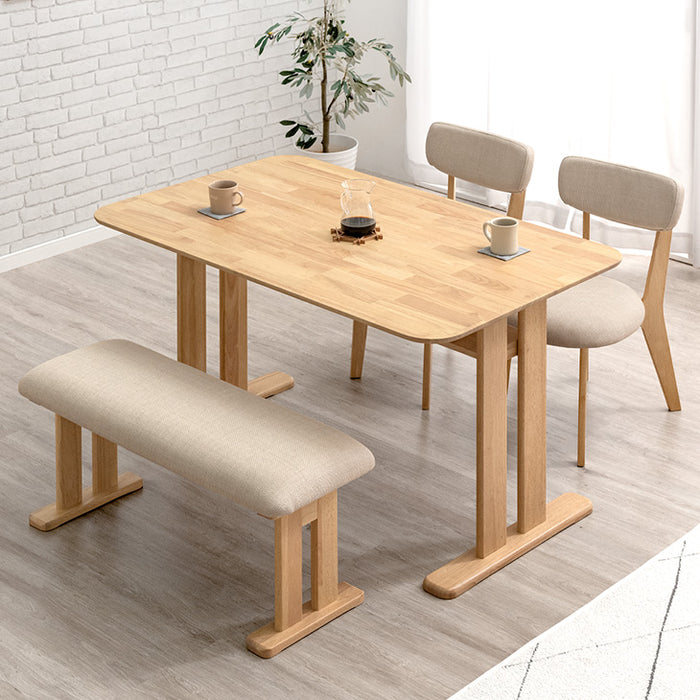 幅135cm］4人掛け ダイニングテーブル4点セット チェア ベンチ 長方形