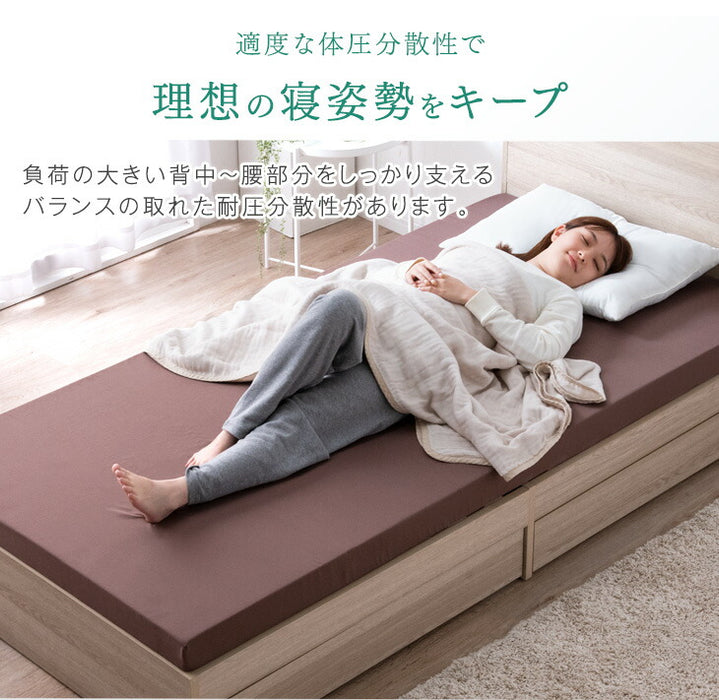 ダブル]「純」 高反発 マットレス 厚さ8cm 収納バンド付 170N 超低ホル