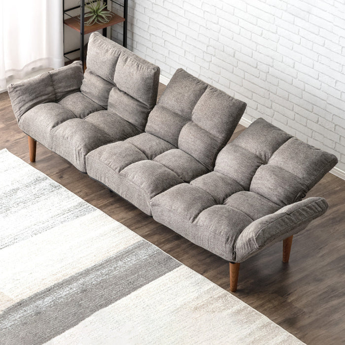 左右独立リクライニング ソファ 三人掛け ポケットコイル 北欧 肘掛