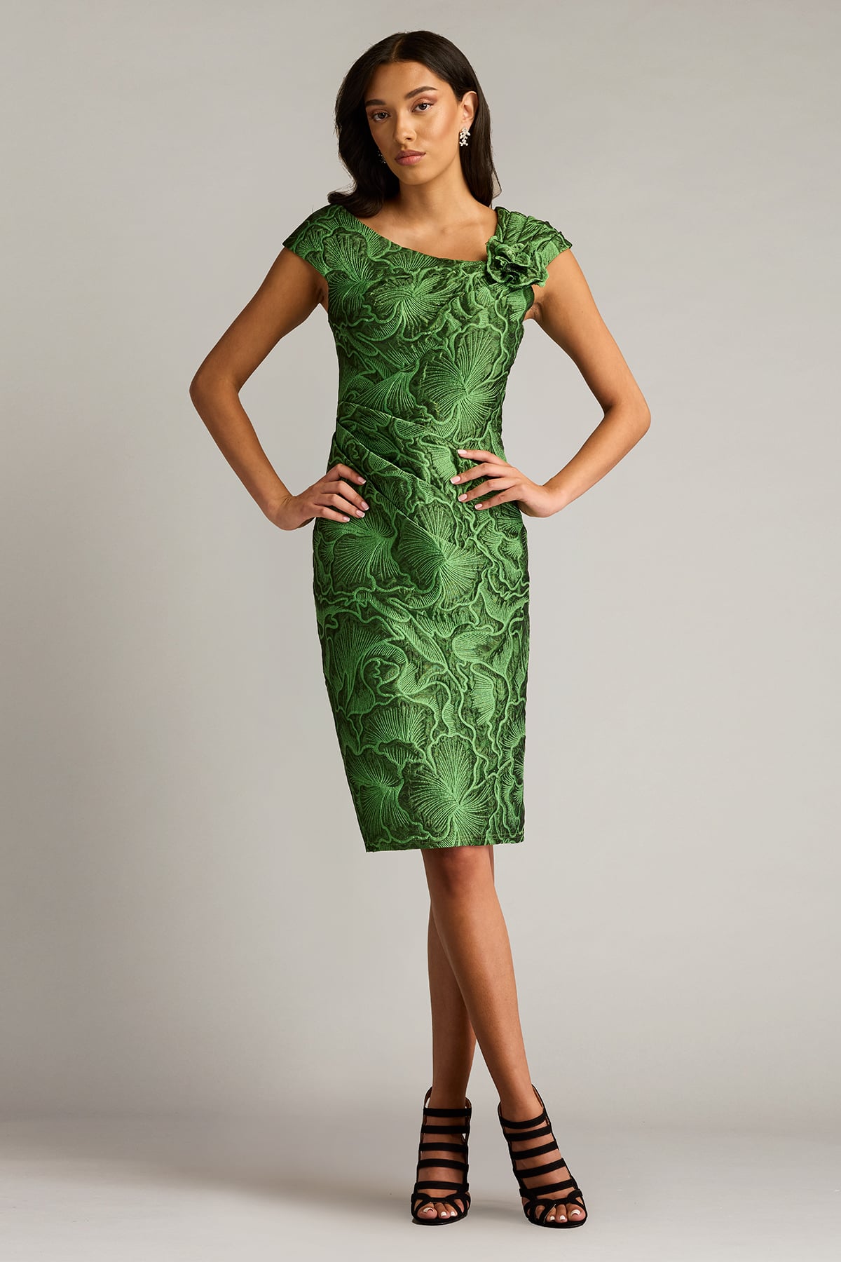 Regent Floral Jacquard Dress | Tadashi Shoji