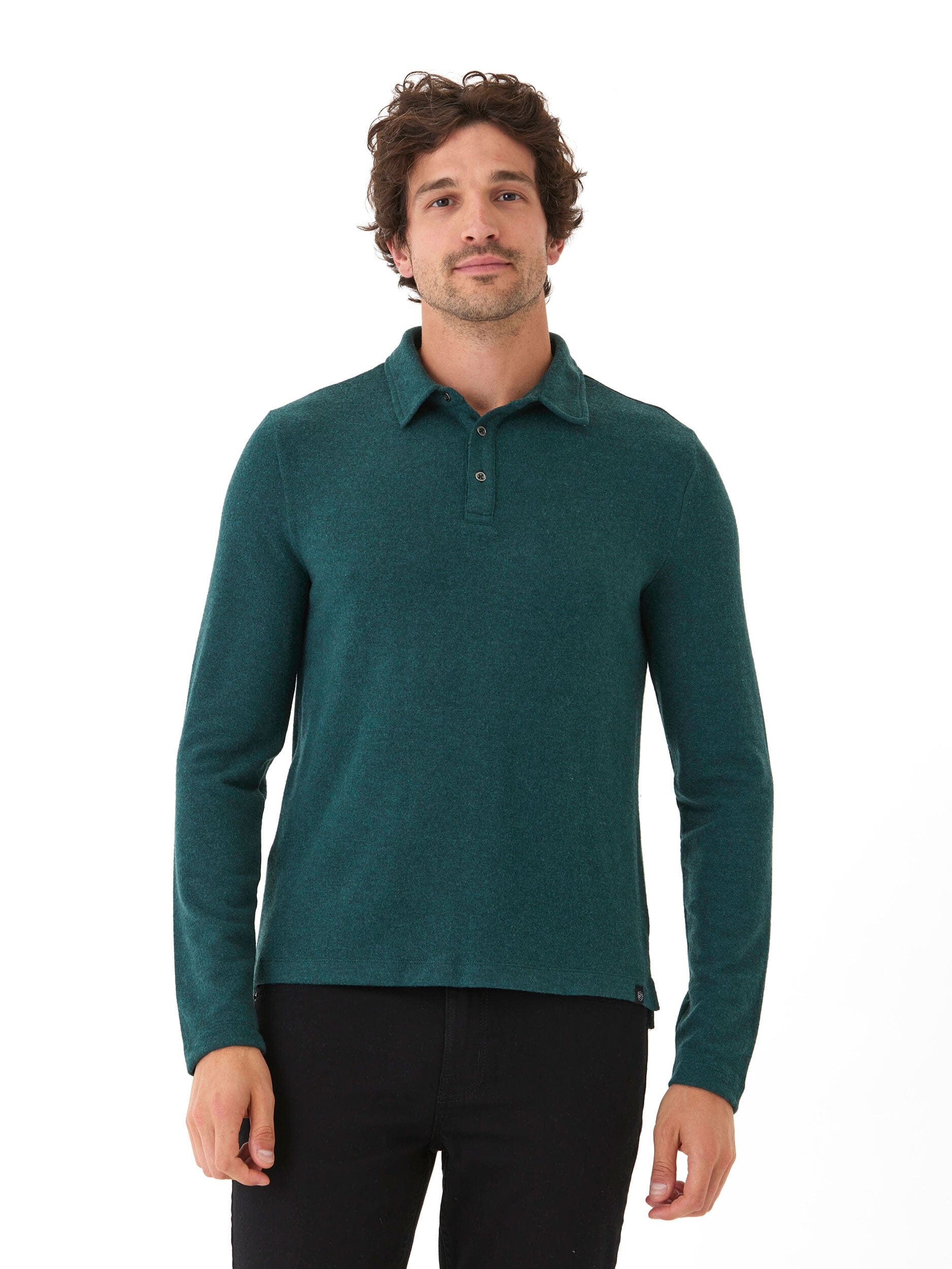 Henrique Sweater Knit Long Sleeve Polo – Threads 4 Thought