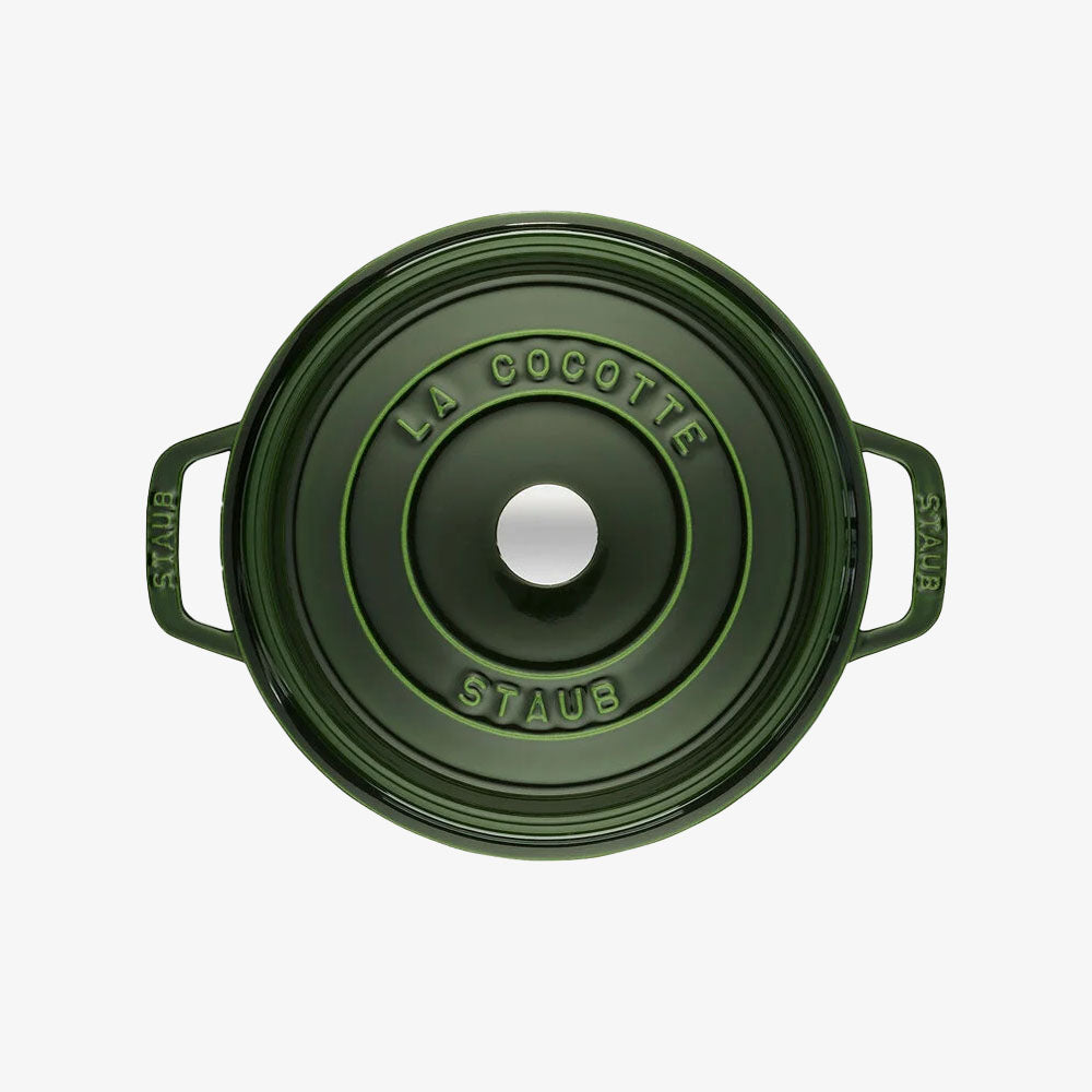 Staub 7 Quart Round Cocotte in Basil Green – Addison West