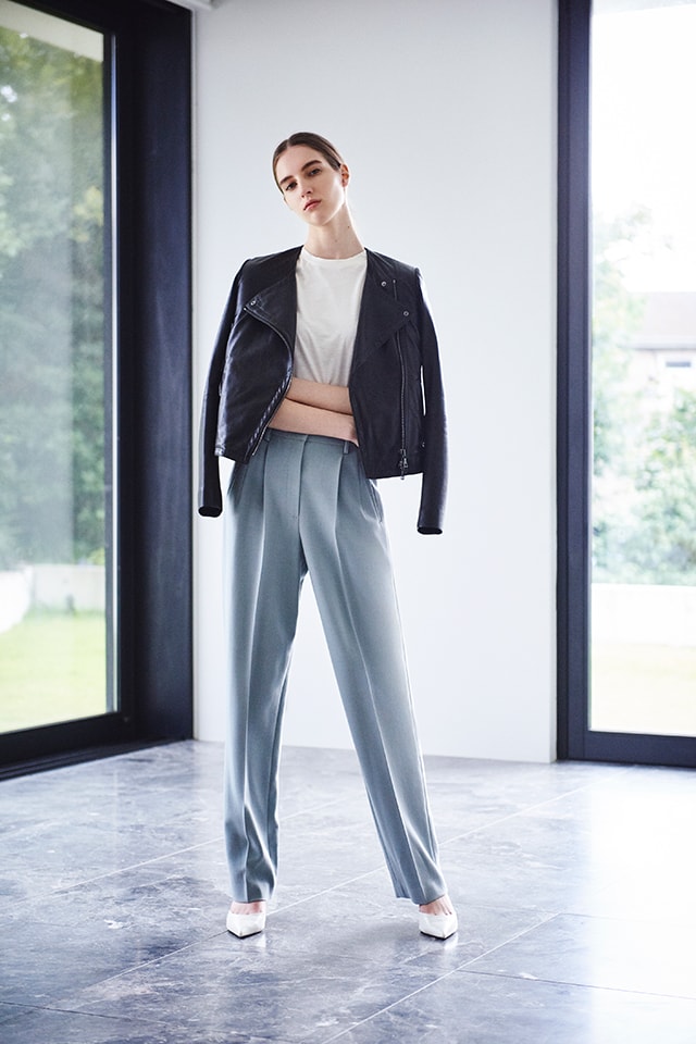 theory luxe】セオリー パンツスーツ ワイドパンツ ノーカラー