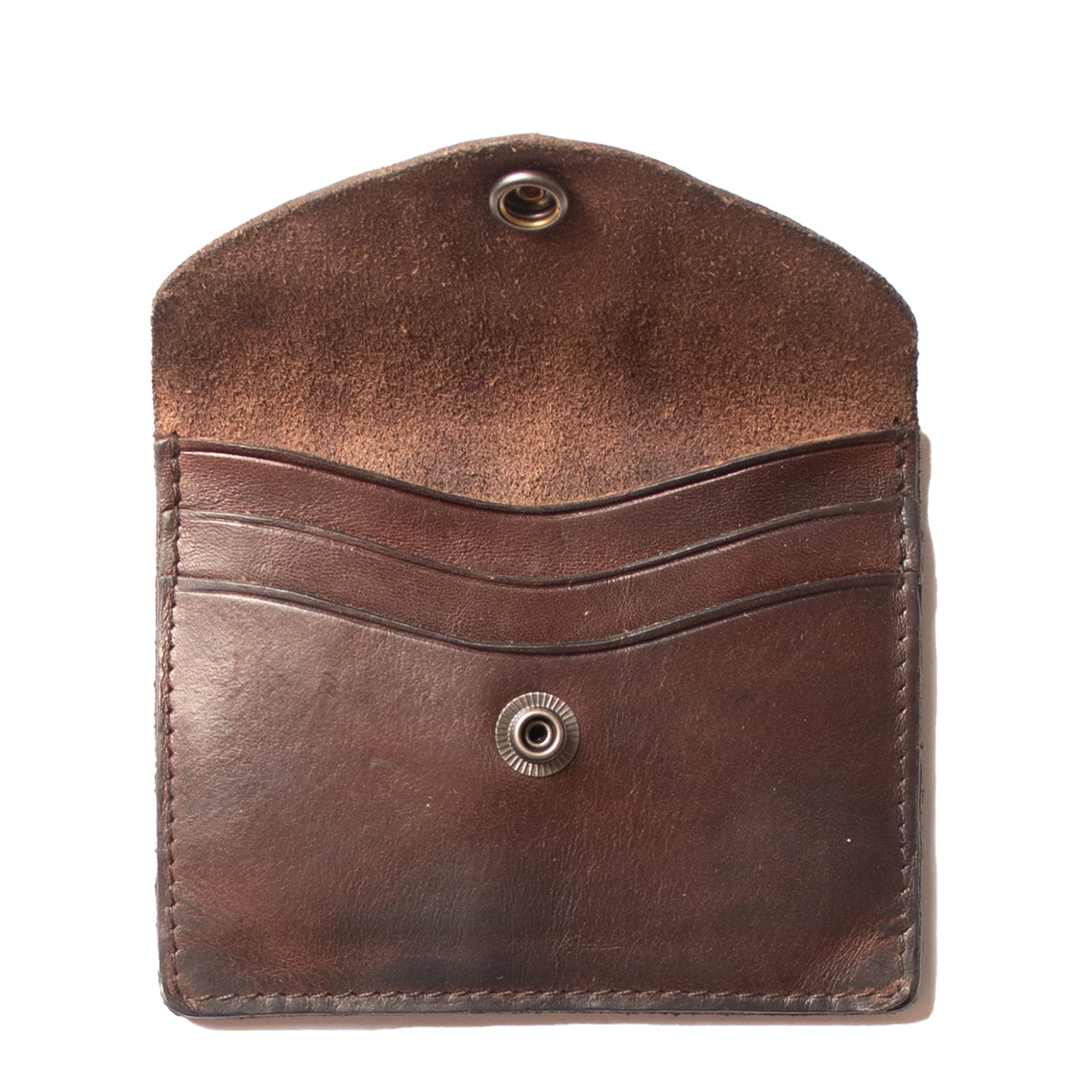 RRL by Ralph Lauren Leather Card Case Dark Brown | The Sporting Lodge