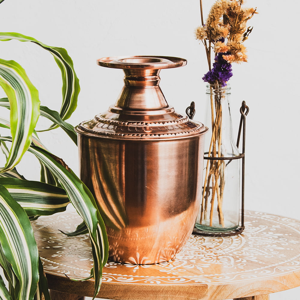 送料無料 水差し 水瓶 水甕 花瓶 ガルチャ Ghalcha ネパール独特の水瓶