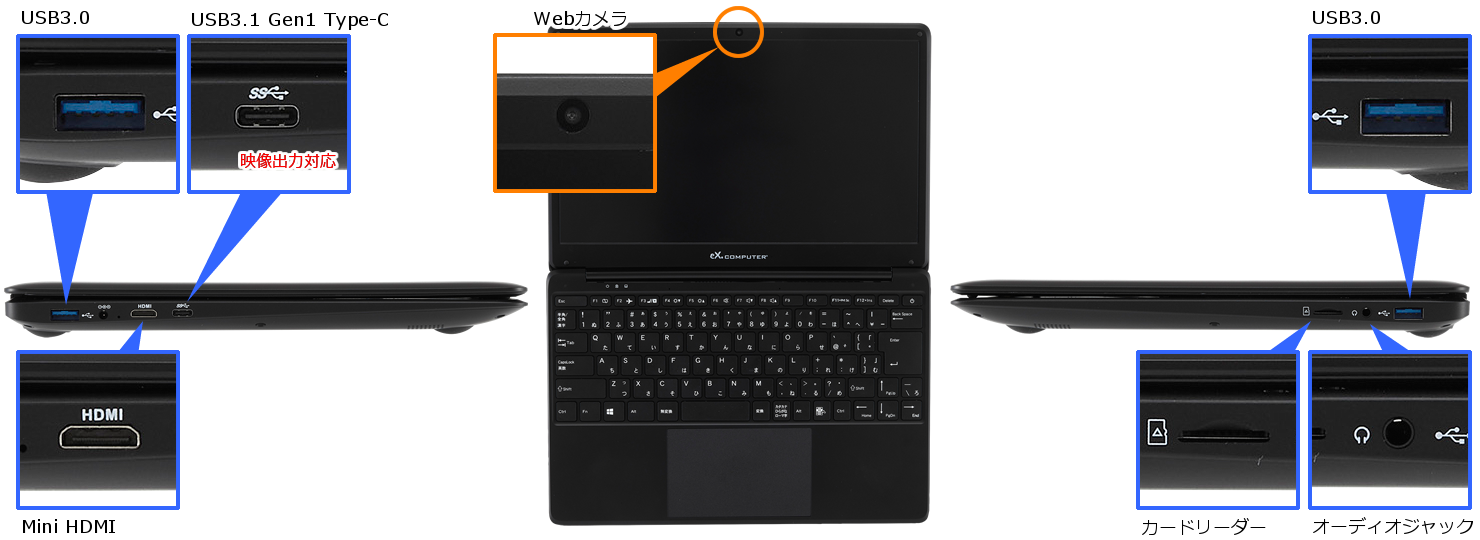 N1400L100T/PRO/BK - BTOノートパソコン eX.computer 完成品モデル