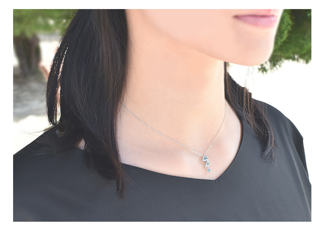 K10ホワイトゴールドブルートパーズネックレス(RPN667)|TSUTSUMI