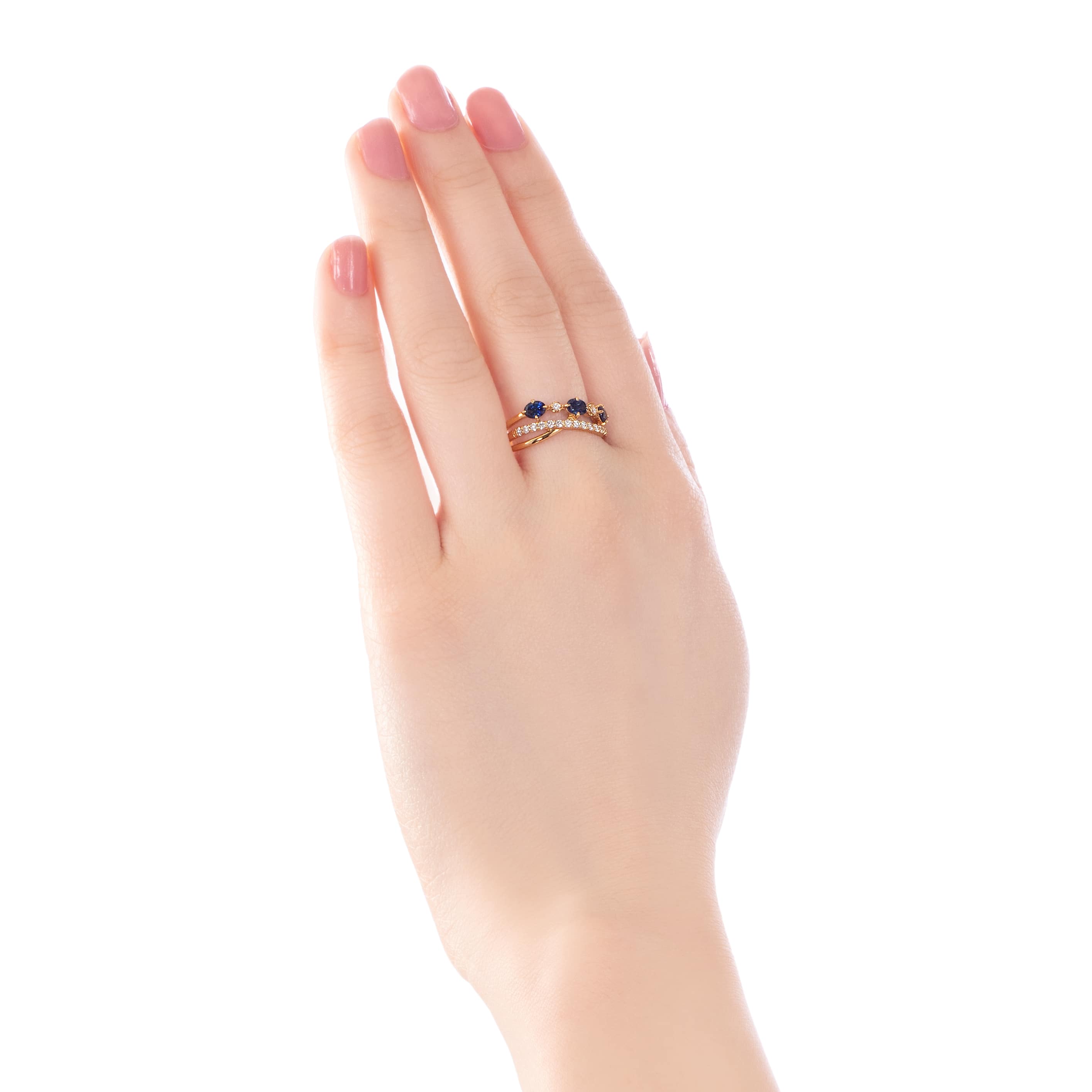 K18イエローゴールドサファイアリング(RFR820-002)|TSUTSUMI