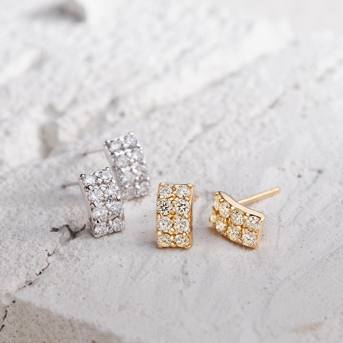 K18イエローゴールドダイヤモンドピアス(RPE426-003)|TSUTSUMI