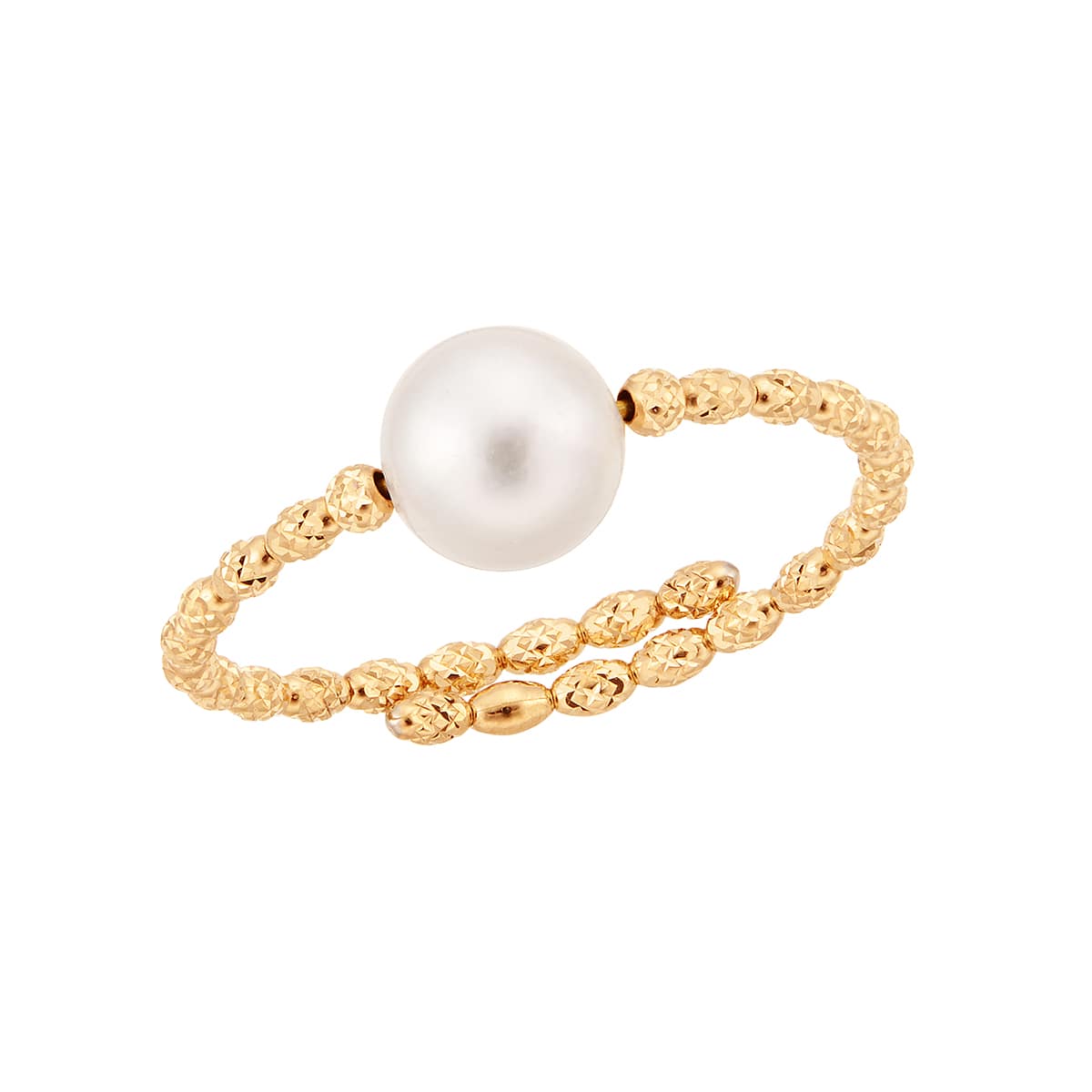 K18イエローゴールドアコヤ真珠リング（6mm）(RFR585-002)|TSUTSUMI