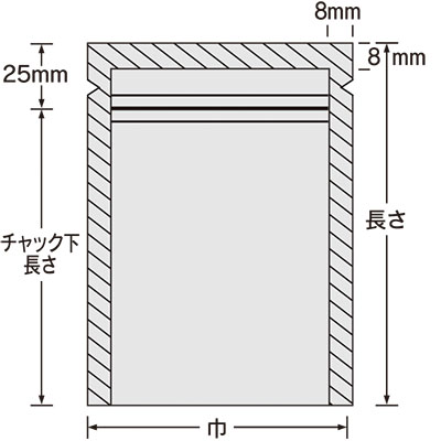 福助工業 ナイロンポリ Zタイプ規格袋 No.6 （1000枚） 袋とシーラーの