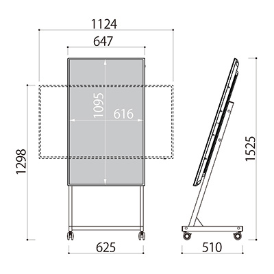 デジタルサイネージ】屋内用デジタルサイネージ 50インチ 自立移動式