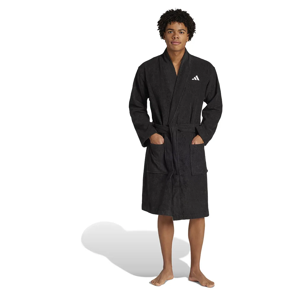adidas Dressing Gown バスローブ 黒 | Dressinn
