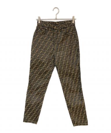 中古・古着通販】FENDI (フェンディ) ズッカ柄パンツ ブラウン サイズ