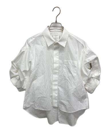 中古・古着通販】sacai (サカイ) 袖ジップ半袖シャツ ホワイト サイズ