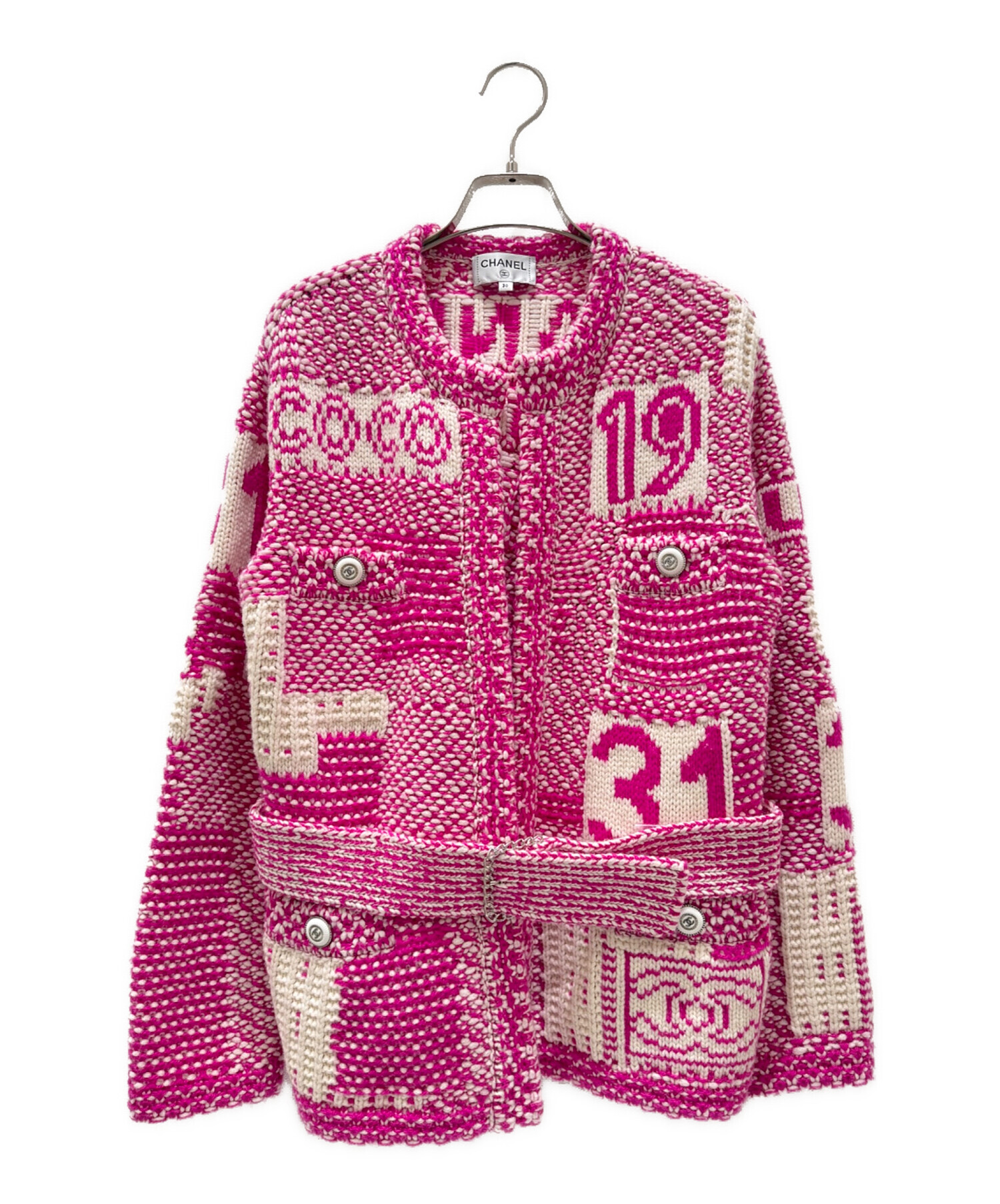 中古・古着通販】CHANEL (シャネル) ベルト付カシミヤ ニット