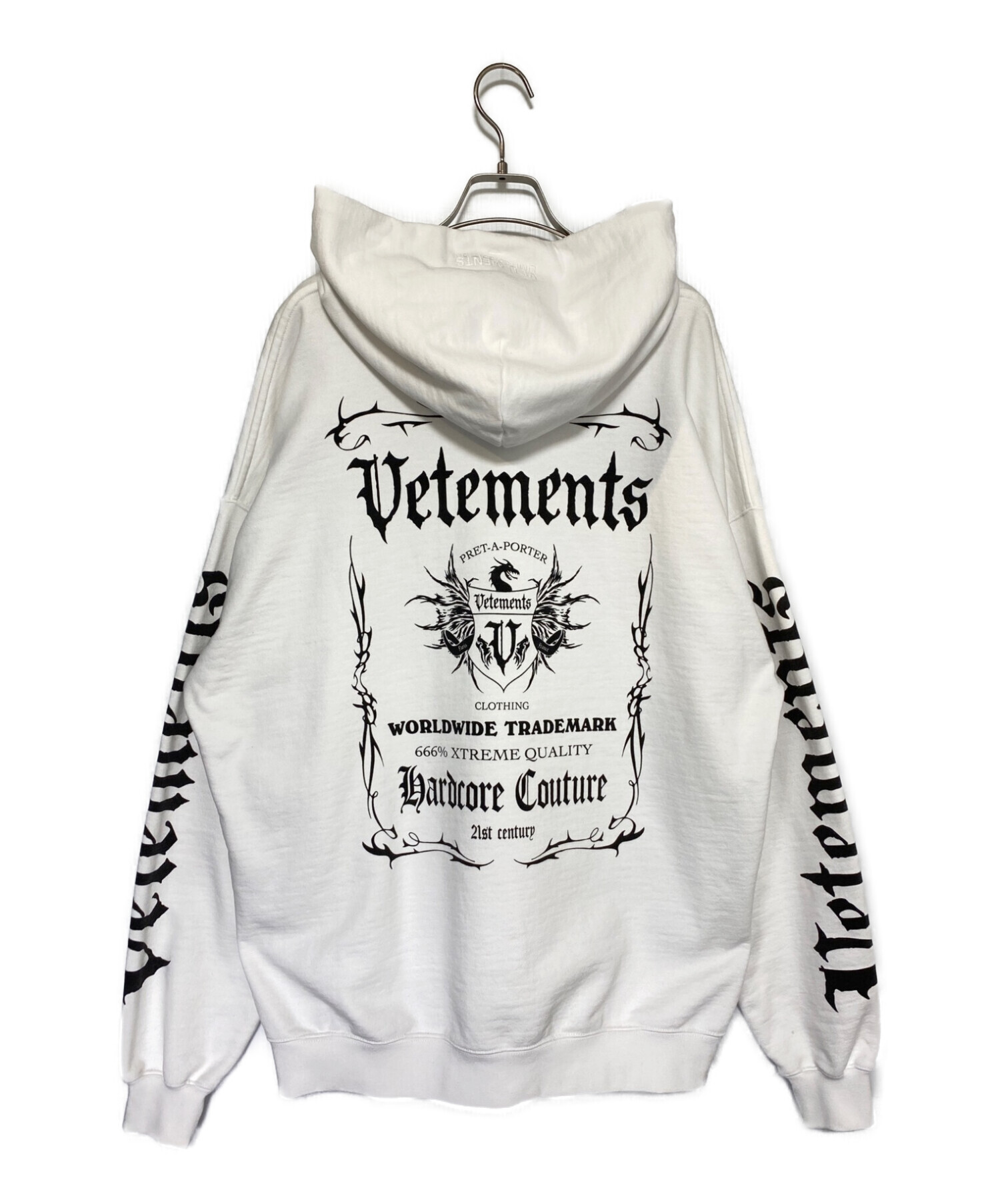 中古・古着通販】VETEMENTS (ヴェトモン) Black Label Logo Hoodie