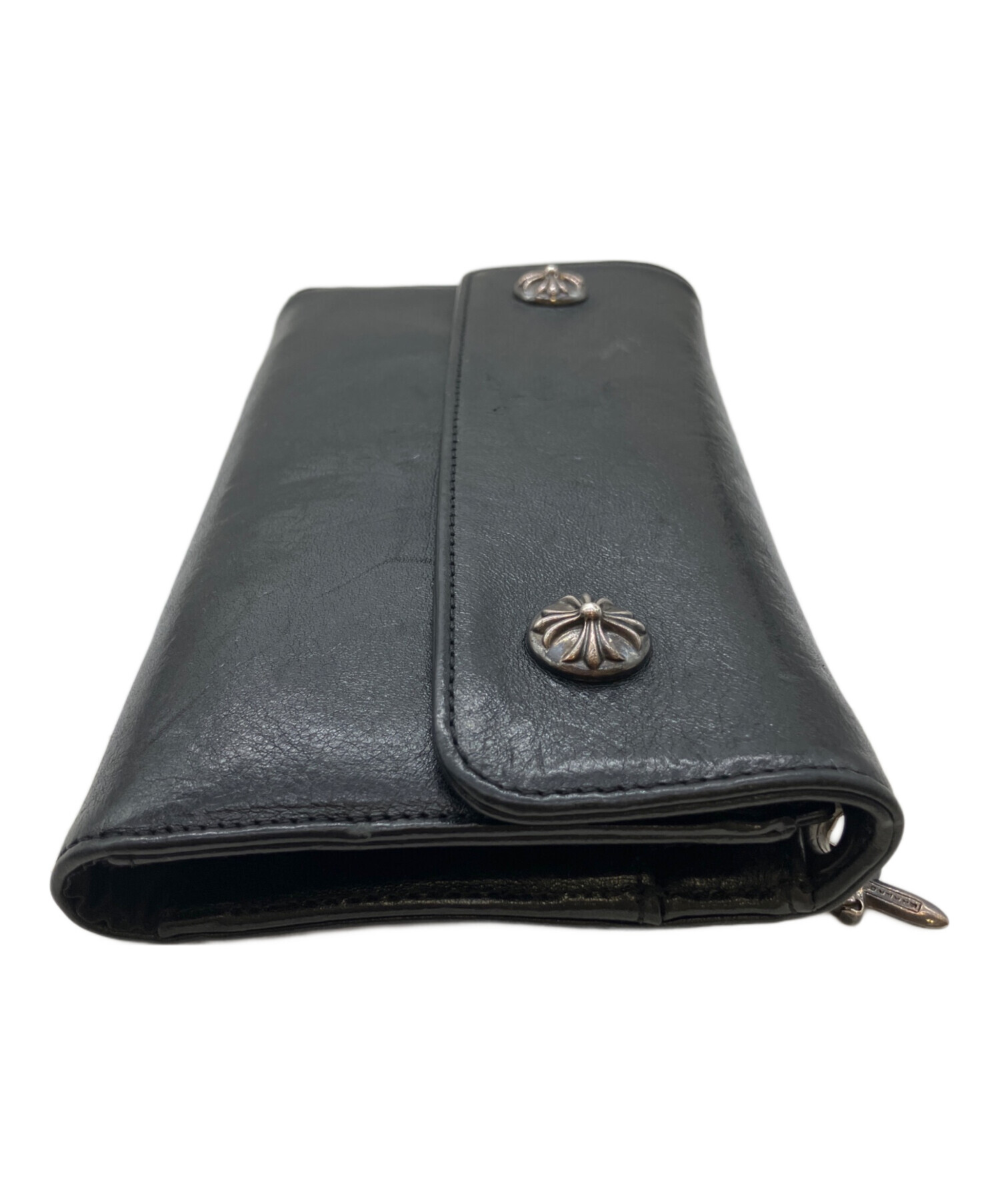 中古・古着通販】CHROME HEARTS (クロムハーツ) WAVE WALLET ブラック