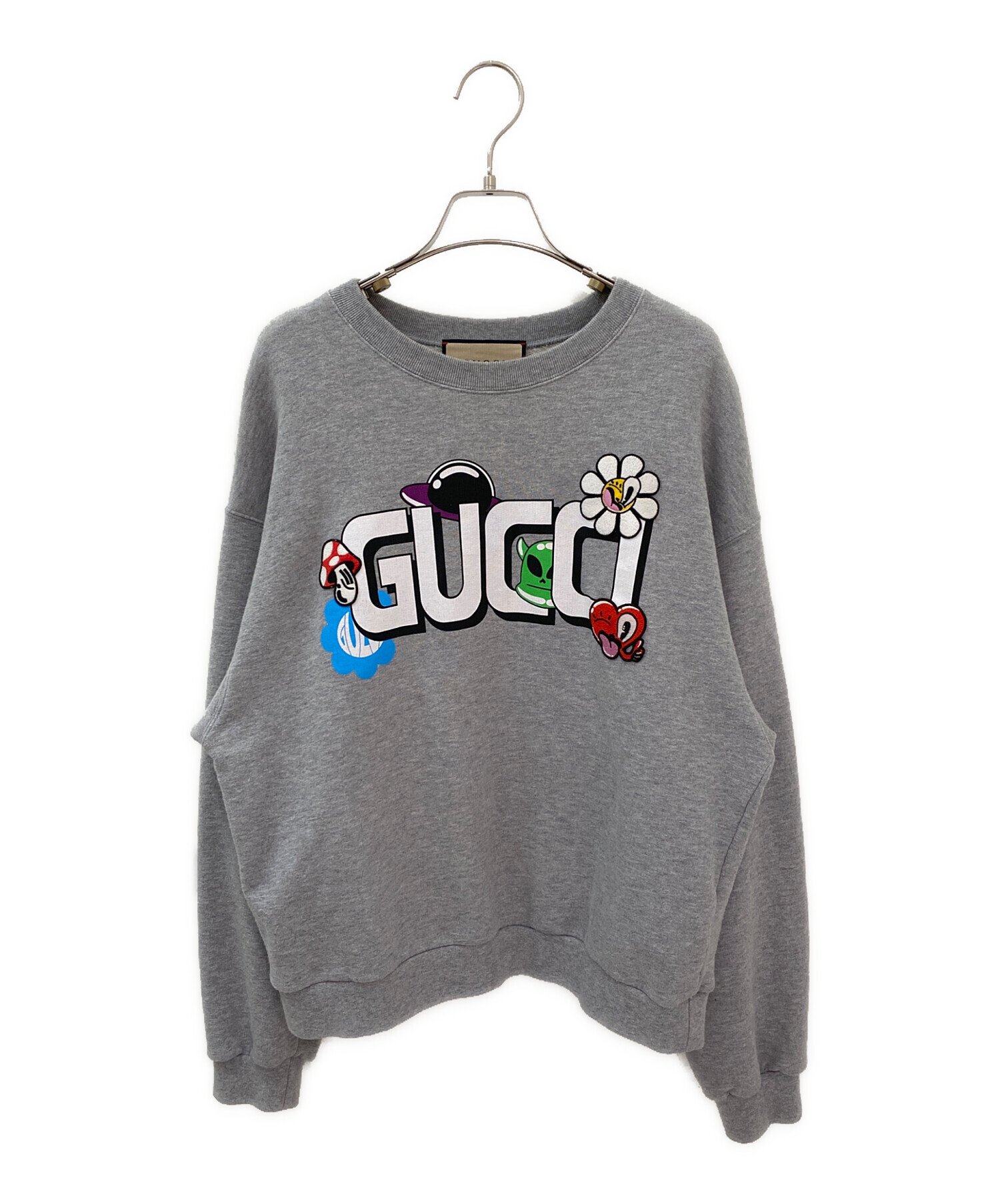 中古・古着通販】GUCCI (グッチ) 刺繍パッチプリントロゴスウェット