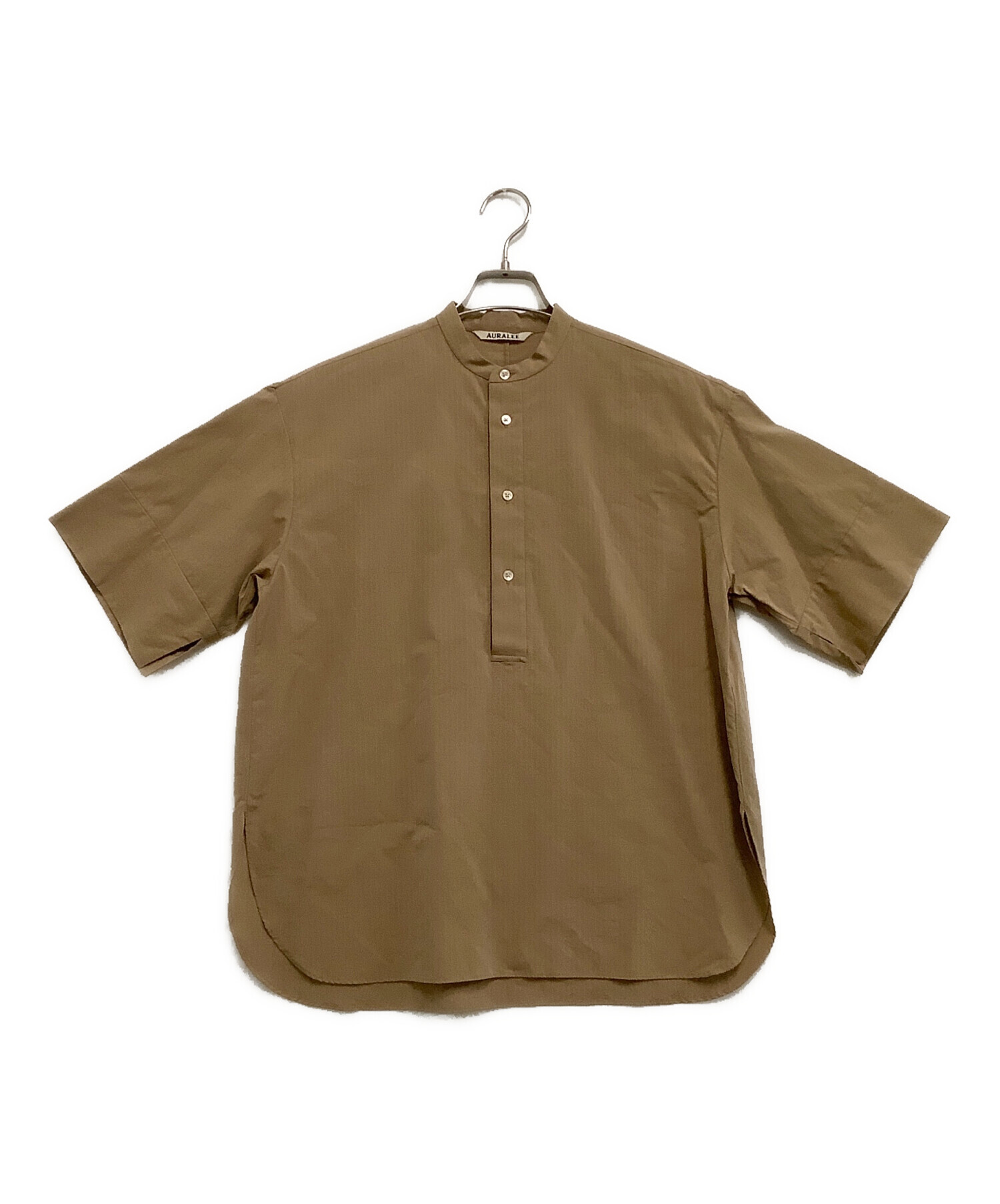 中古・古着通販】AURALEE (オーラリー) 半袖シャツ ブラウン サイズ:0