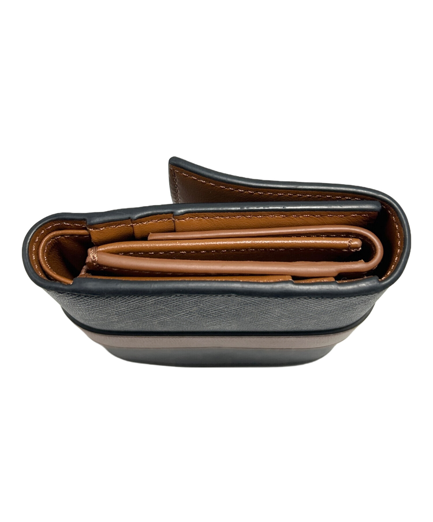 中古・古着通販】CELINE (セリーヌ) 3つ折り財布 ブラック×ブラウン