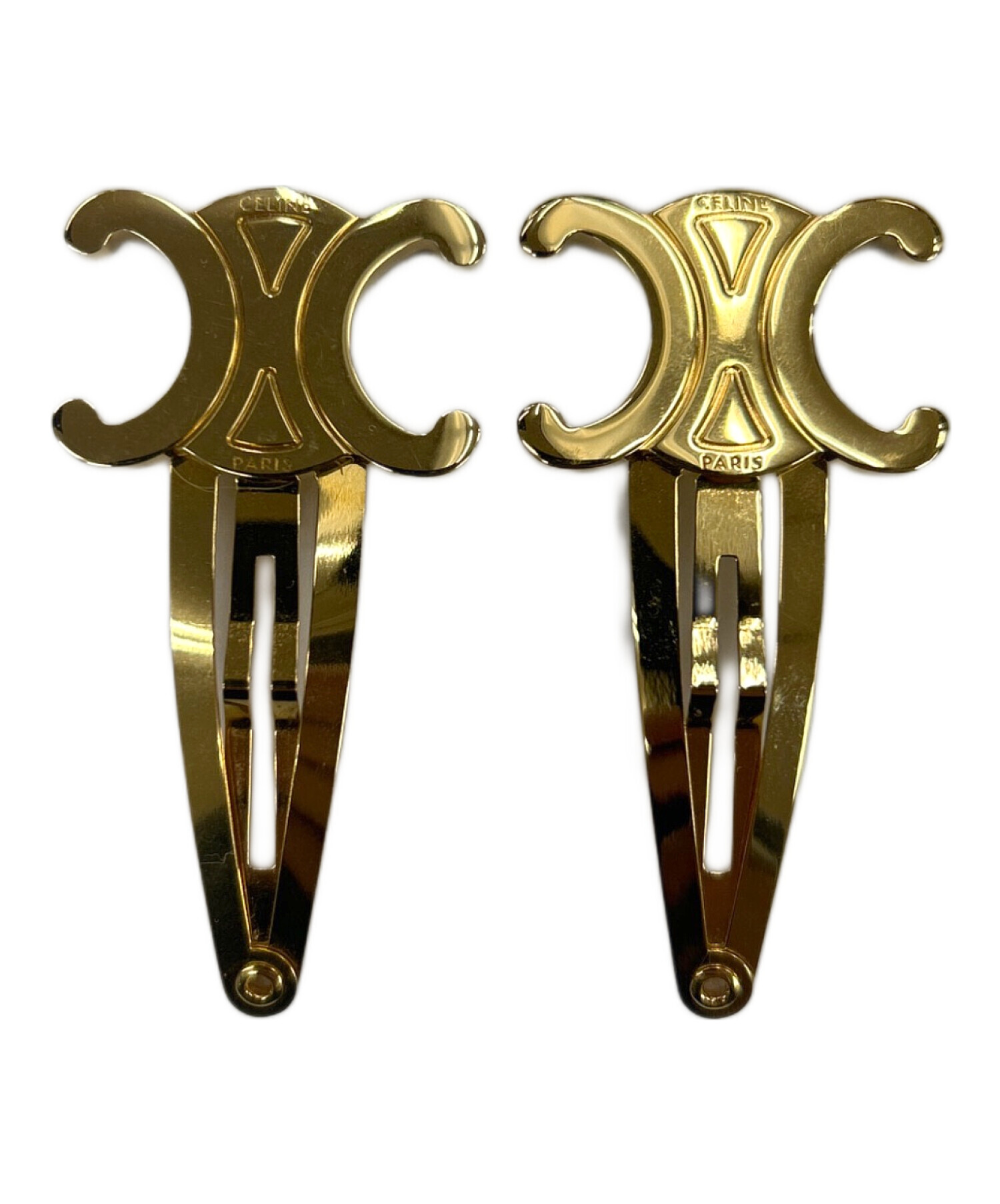 中古・古着通販】CELINE (セリーヌ) ヘアクリップ ゴールド｜ブランド