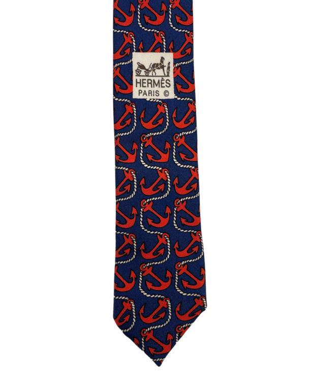 中古・古着通販】HERMES (エルメス) ネクタイ ネイビー サイズ