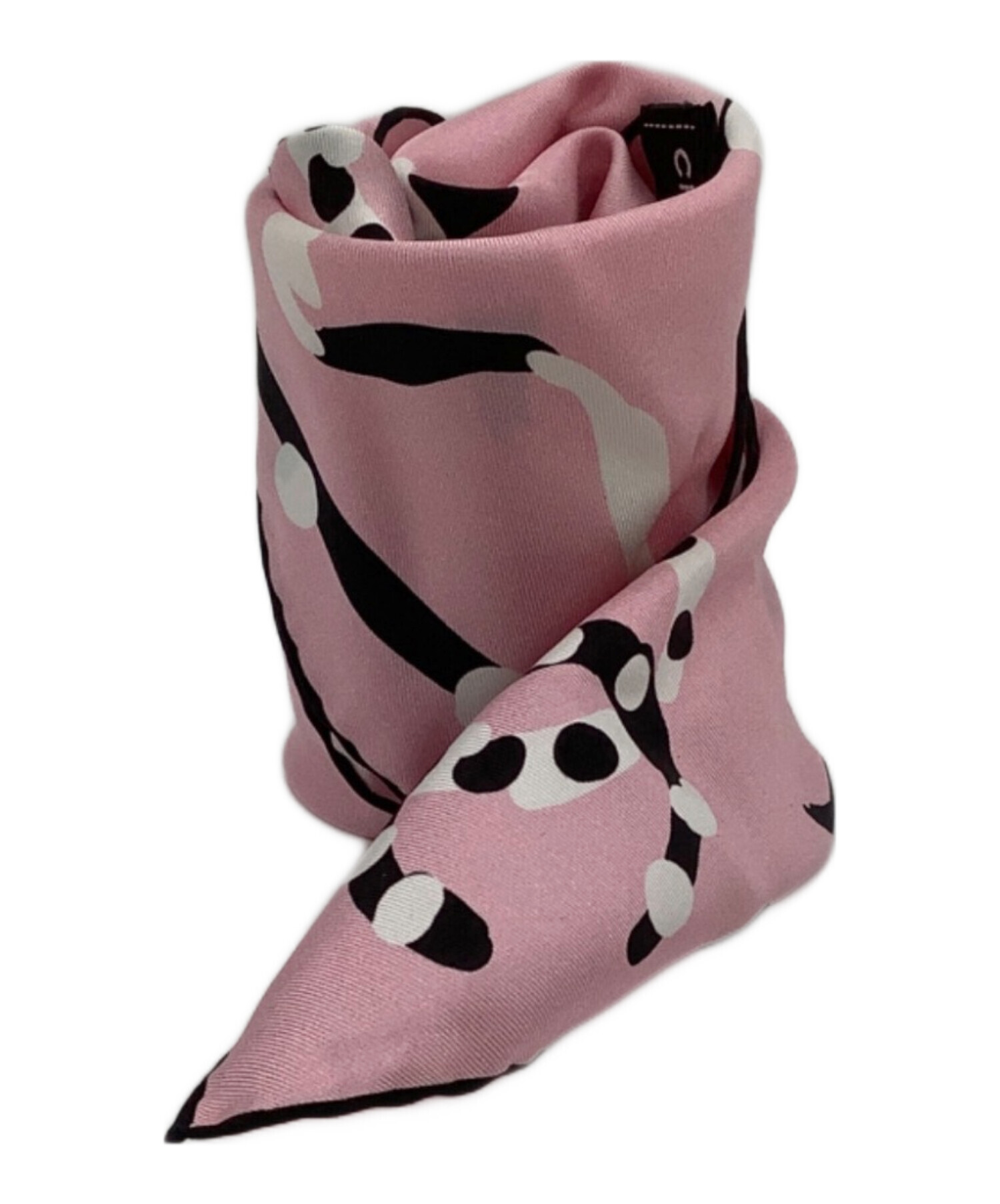 中古・古着通販】CHANEL (シャネル) ココマークシルクスカーフ ピンク