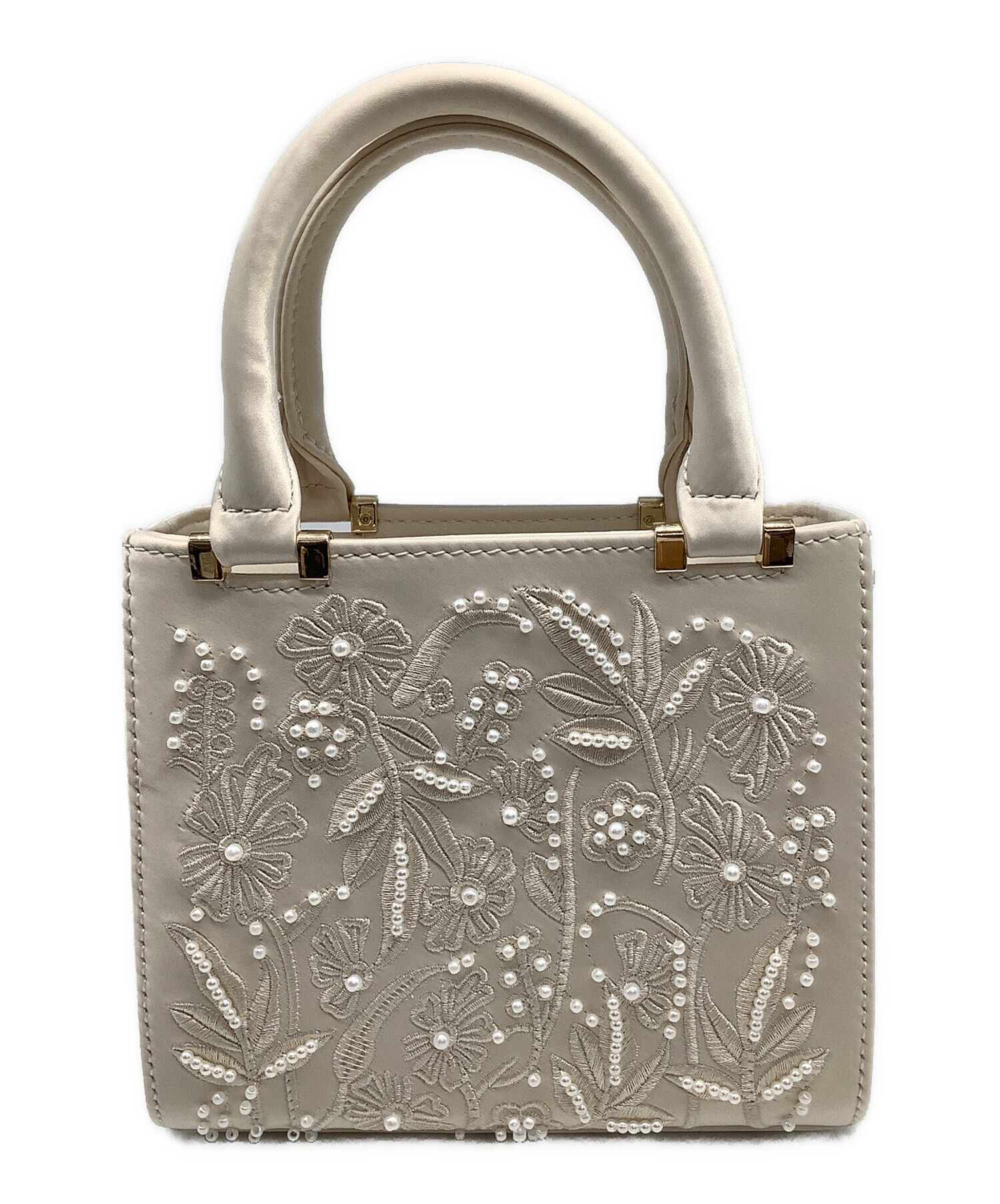 中古・古着通販】ZARA (ザラ) サテン風フェイクパールバッグ