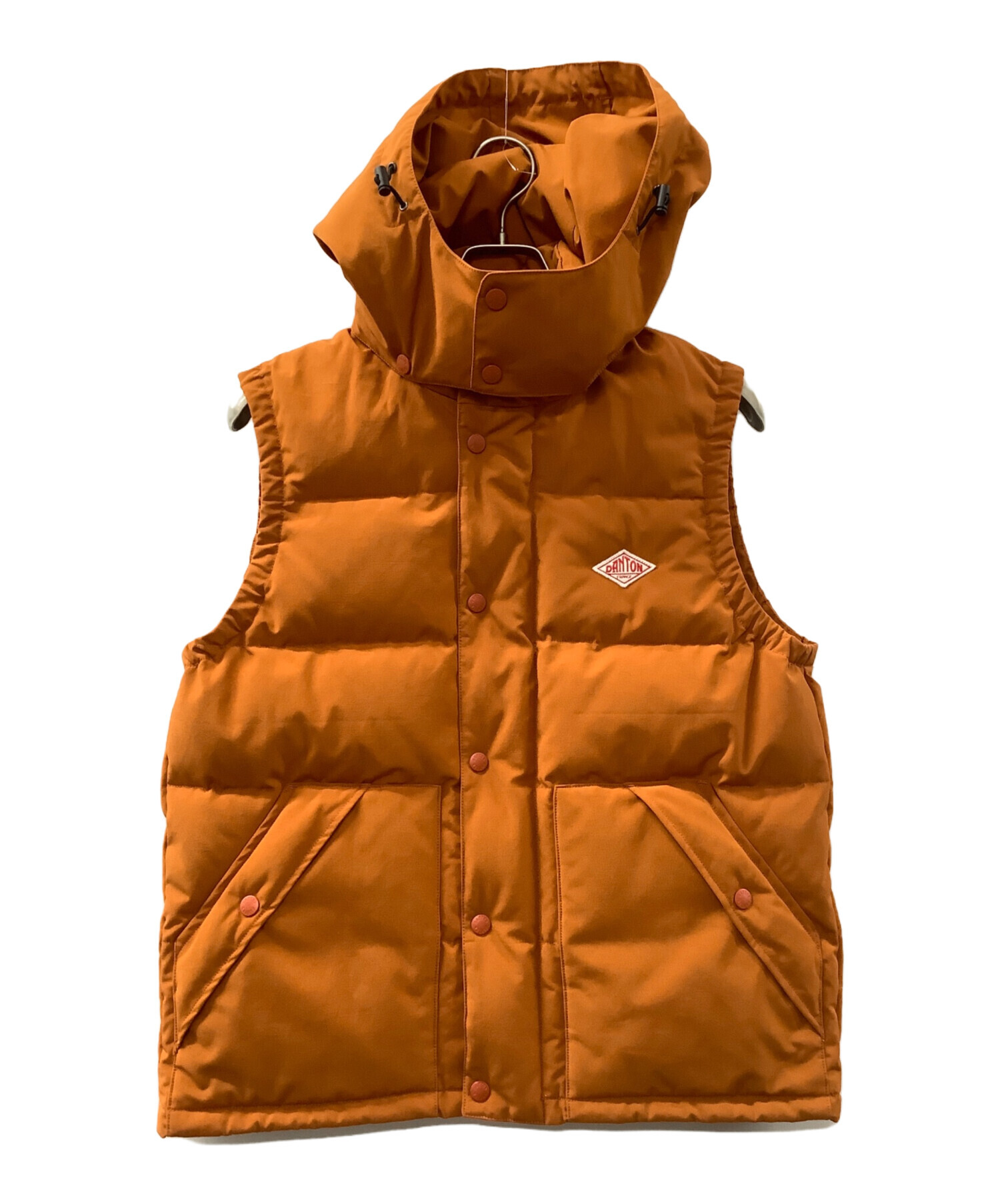 中古・古着通販】DANTON (ダントン) フード付きダウンベスト オレンジ