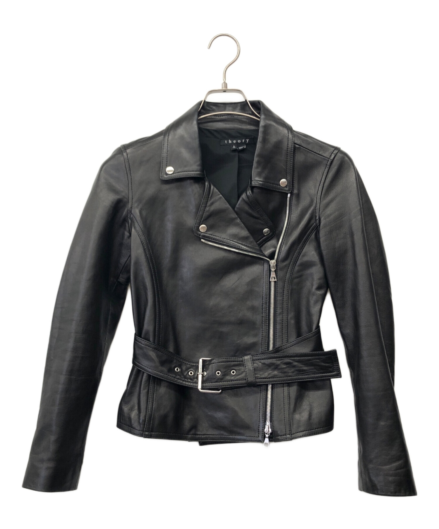 中古・古着通販】theory (セオリー) ライダースジャケット ブラック
