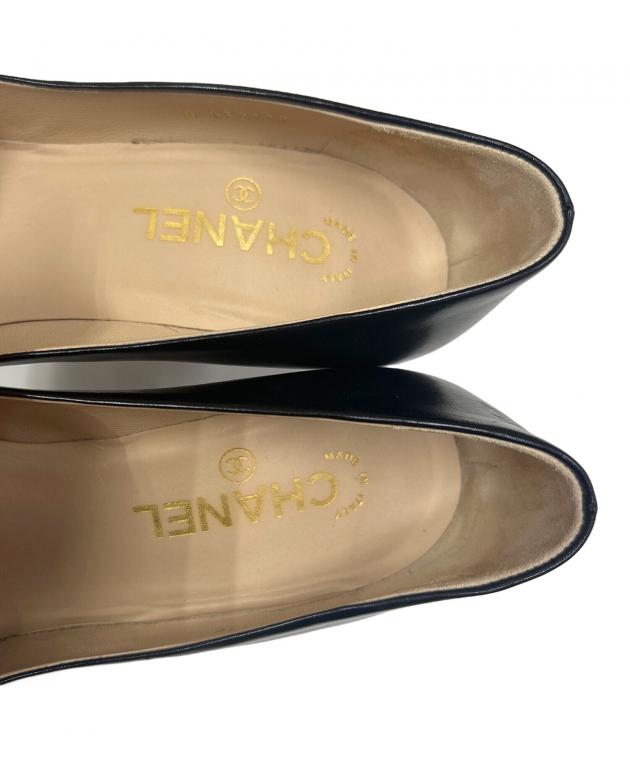 中古・古着通販】CHANEL (シャネル) ヒールパンプス ブラック サイズ