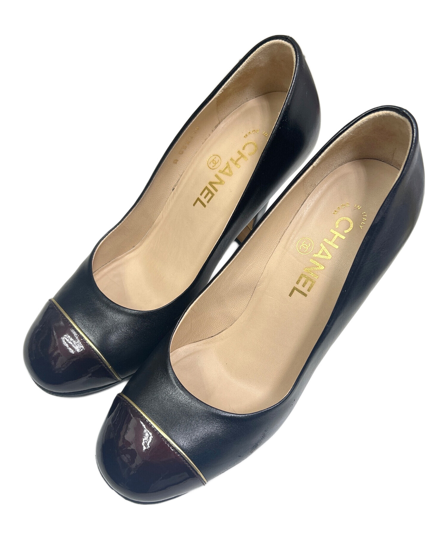 中古・古着通販】CHANEL (シャネル) ヒールパンプス ブラック サイズ