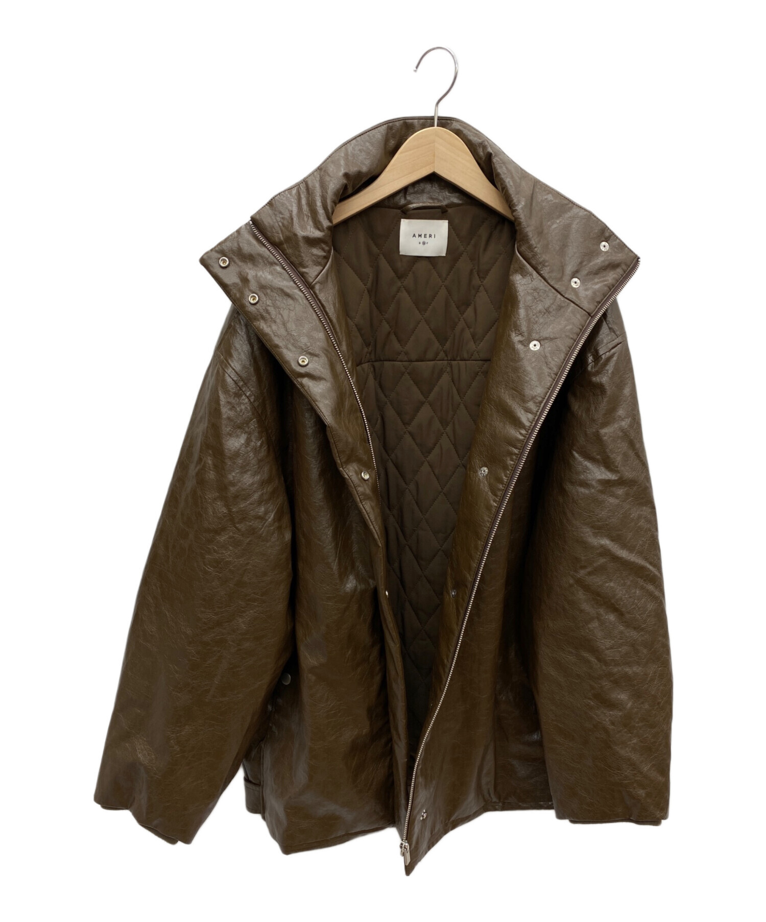 中古・古着通販】Ameri (アメリ) PASTING LIKE FAKE SYNTHETIC LEATHER